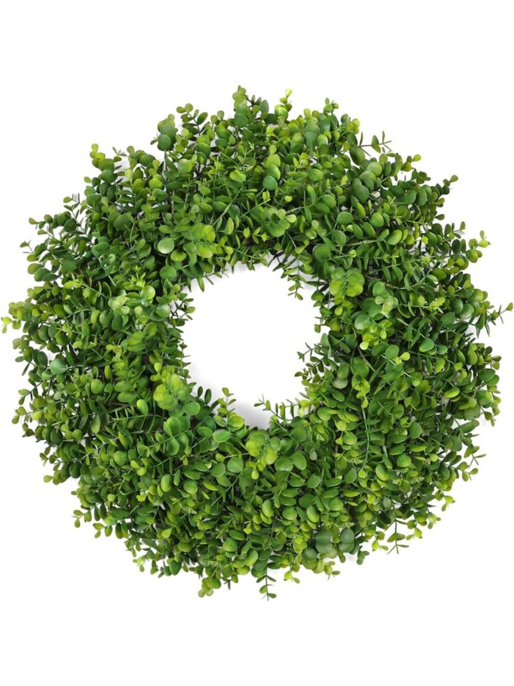 26 Inch Eucalyptus Boxwood Wreath - Artificial Greenery for Spring & Easter